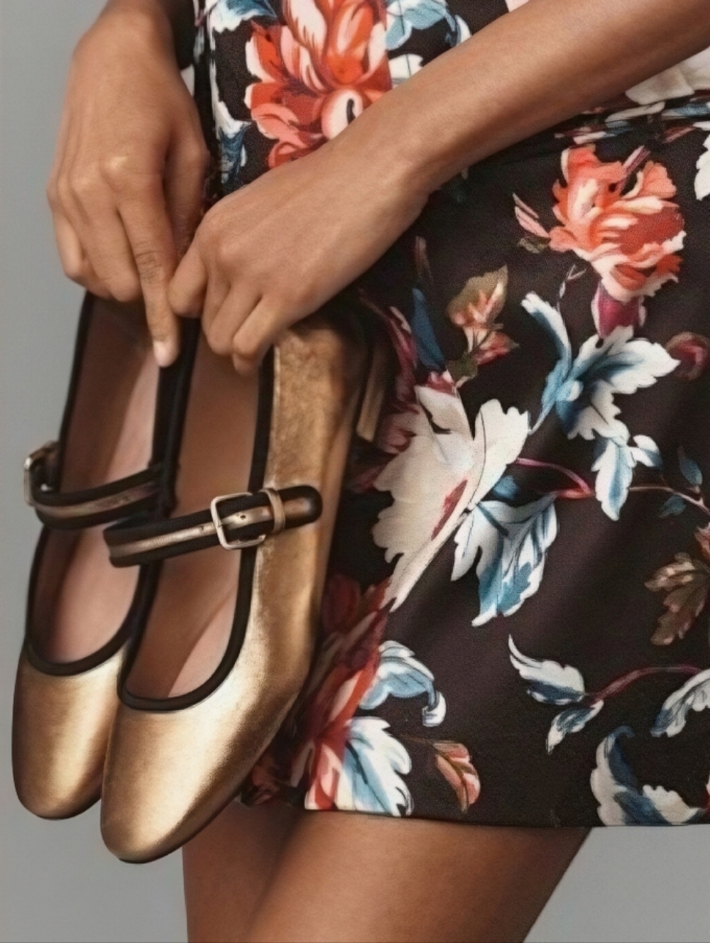 Maeve Bronze Mary Jane Flats.
